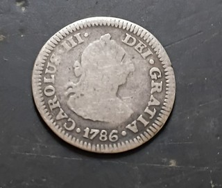 1786 Mexico 1/2 real Carolus III of Spain/España silver coin o plata