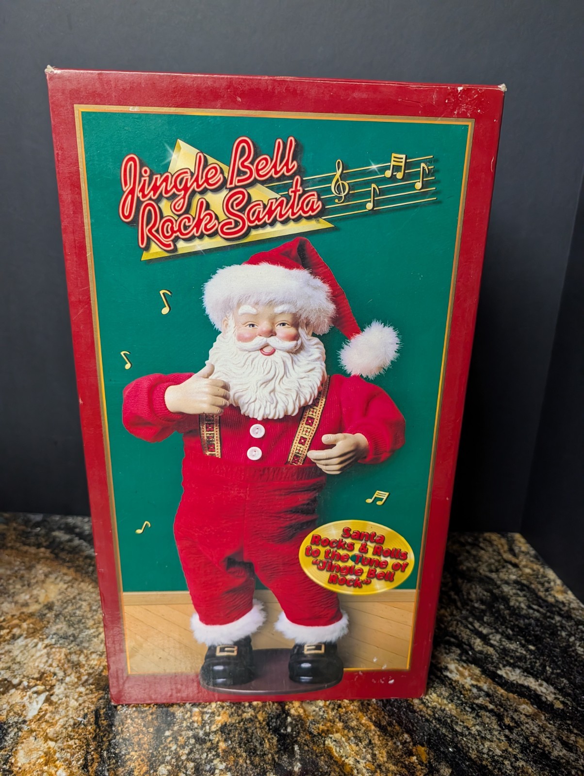 Vtg Jingle Bell Rock Santa Claus Animated Dancing Musical 1998 1st Edition