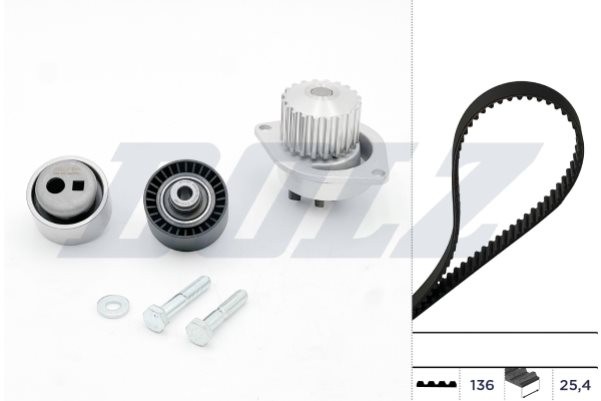 Fits DOLZ KD010 TIMING KPL. + WATER PUMP PEUGEOT 106iI 1.5 D 05.96- - Image 5