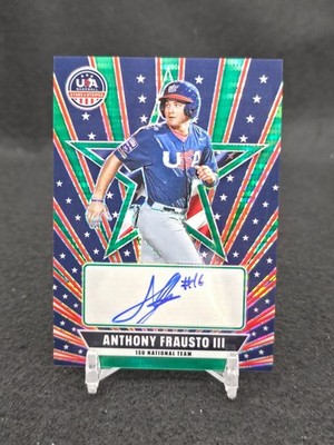 2026 Panini Stars and Stripes #NTS-AF Anthony Frausto lll Green Pulsar Auto /99