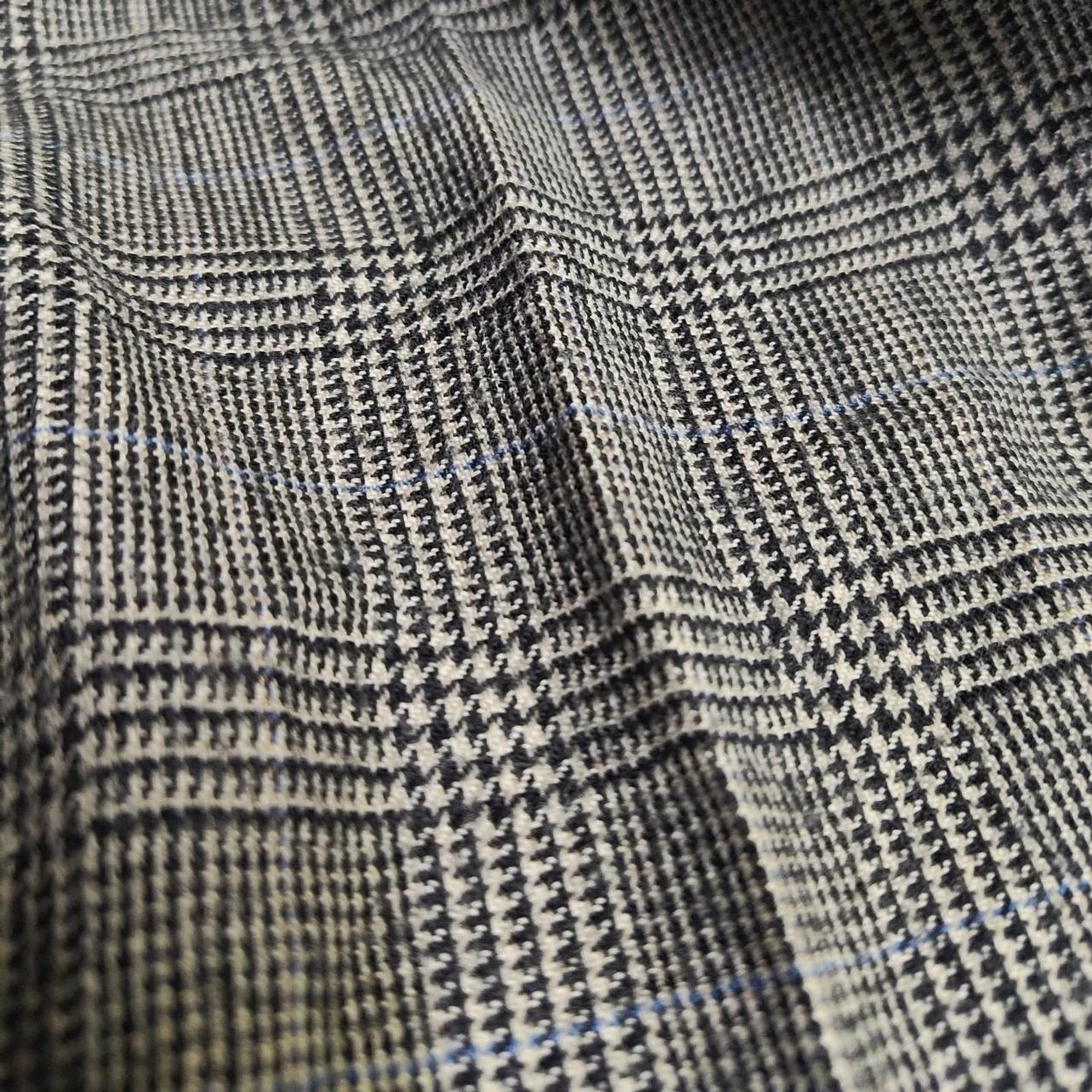 Vintage Houndstooth pattern 100% wool pleated tro… - image 6