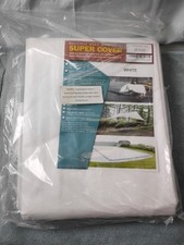 10' X 10' Super Heavy Duty White Poly Tarp Cover - Thick Waterproof New