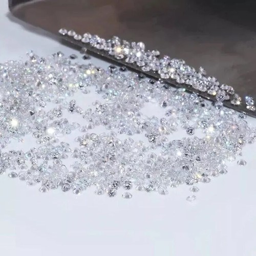 Certified 1.1 mm Round Cut CVD Diamond J Color FL Clarity 7 Pcs Diamond Lot - Foto 1 di 8