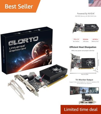 Nvidia GeForce GT 740 4GB Low Profile GPU - HDMI/DVI/VGA for Entry-Level Gaming