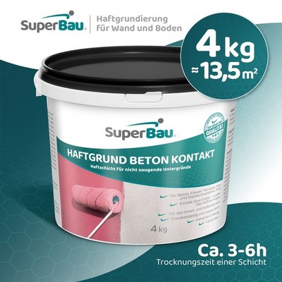 Superbau BETONKONTAKT 4 kg HAFTBRÜCKE Haftgrund BETON Quarzgrund ROSA Quarzsand