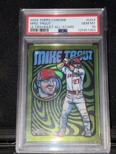 2024 Topps Chrome Ultraviolet All-Stars Mike Trout #UV-3 CASE HIT PSA 10 GEM MT!