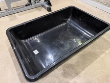 Concrete Mixing Tub Large Plastic Black 36x24x8 Wash Utility Bin 20 Gallon Pan