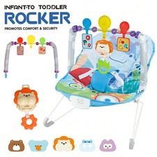 ESOLOM Convertible Baby Bouncer  Rocker Seat, Infant Bouncer With Music