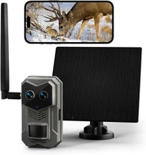 Trail Camera, 4G Dual-Lens Cellular Trail Camera with Built-in ESIM Card, 2.4K H
