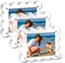 Acrylic Photo Frame 2 3Inch - 3Pack Magnetic Picture Frames with 10 10Mm Thick B