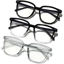 Blue Light Blocking Glasses, Women, Men, Fashion Square, Computer, TV, Gaming