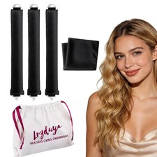 Heatless Curls Overnight Rods Hair Curler 1 Count Pack of 5 , black