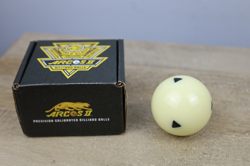 Predator Arcos II Reserve Cue Ball with 6 Black Triangles / Made by Aramith NIB