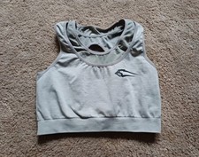 Smilodox - Damen Sport BH Bustier / grau / Größe M