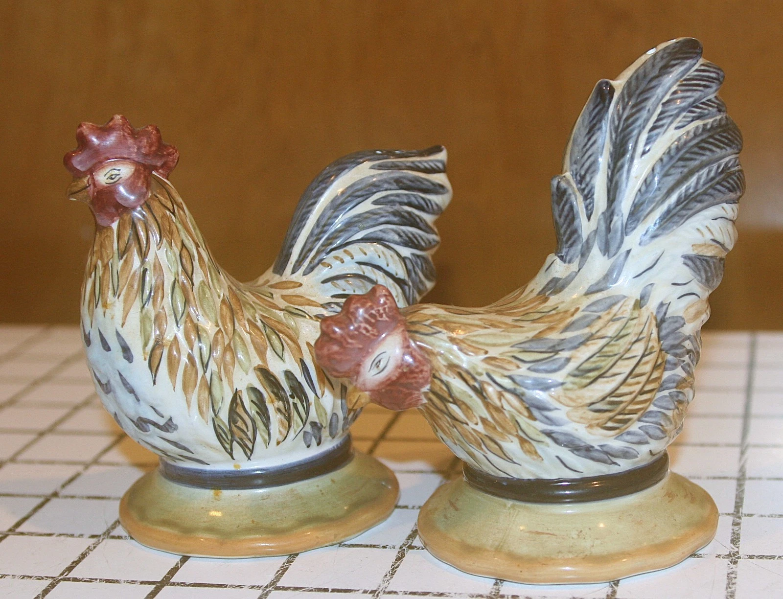 Whole Home Canterbury Rooster Salt & Pepper Shakers Farmhouse