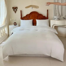 Jersey Single Side Waterproof Duvet Protector Cover Queen, Incontinence Rever...