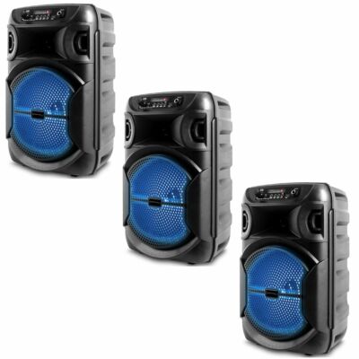 New Technical Pro 1000 W Portable LED Bluetooth Party Speaker w/USB, SOLD AS 3