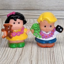 Fisher Price Little People Vacation Hawaiian Travel Tourist Camera Boy Frog Lot