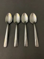 4 Four Oneida Oceanic Oval Soup Spoons Spoon 7 1/4" Stainless Silverware 