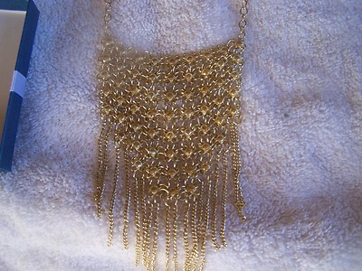 Beautiful Gold Tone Statement Necklace MSRP $69.99 NWT in box