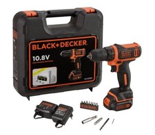 Trapano Avvitatore a Batteria BLACK DECKER + Batteria Litio + carica + Valigetta
