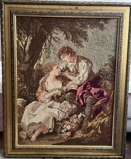 Gobelin Bild mit Goldrahmen