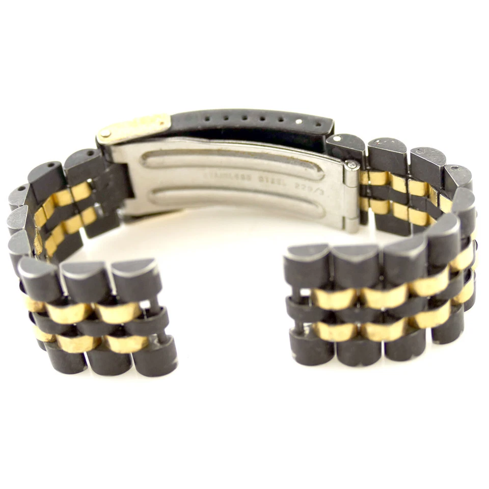 BRAZALETE COMPLETO TAG HEUER 1500 2 TONOS NEGRO RECUBIERTO DE PVD + CHAPADO EN ORO PARA HOMBRE MODELO 229/3 Foto 2 de 4