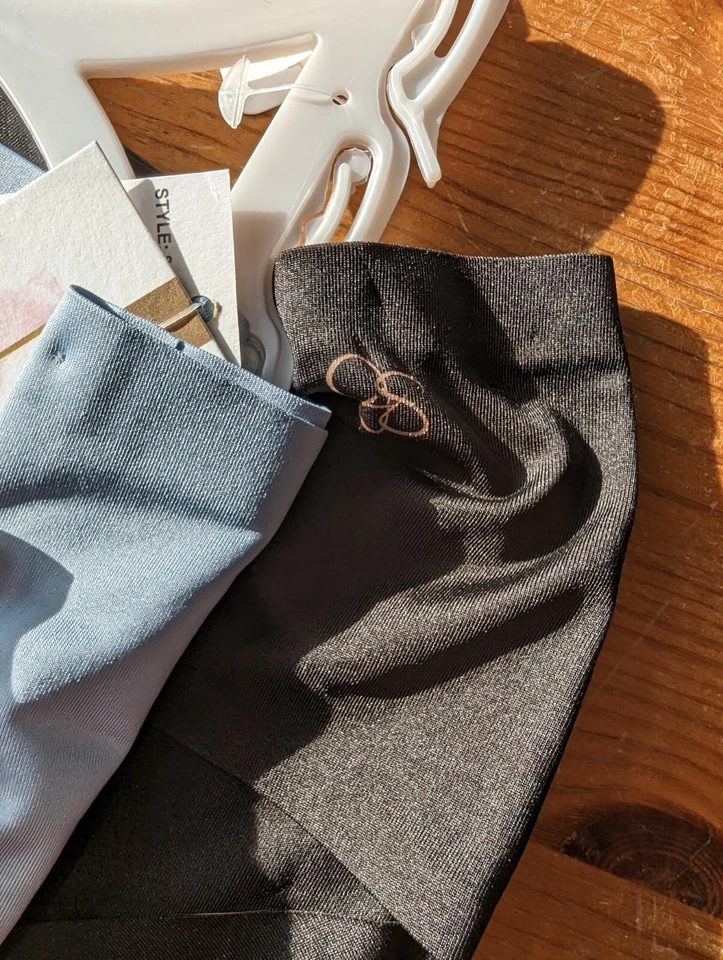 CALZONCILLOS DE MUJER JESSICA SIMPSON SIN VPL *PAQUETE DE 2* TALLA L ~ Azul/Negro Nuevo con etiquetas *precio de venta sugerido por el fabricante £19* Foto 4 de 4