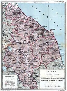 Carta Geografica: Umbria, Marche, Forlì-Cesena, Rimini ...