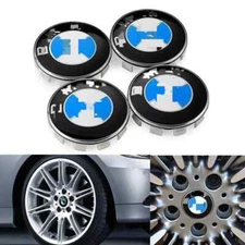 4 PCS Hub Caps Logo Hubcaps Emblem Fits For BMW Wheel Center