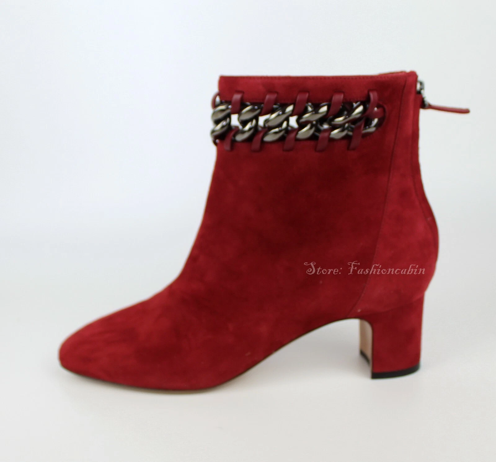 Stivaletti stivaletti Valentino Garavani in camoscio con tacco rosso nuovi 37 euro