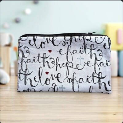 Faith Love Hope Zipper Pouch