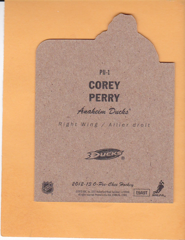 COREY PERRY #PU-1 2012 13 O PEE CHEE POP UPS ANAHEIM DUCKS NM-MT - Image 2 of 2