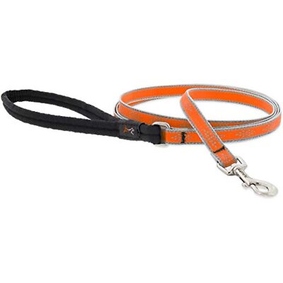 Lupine Reflective Dog Leash 6-Foot by 1/2'' Wide Orange Diamond