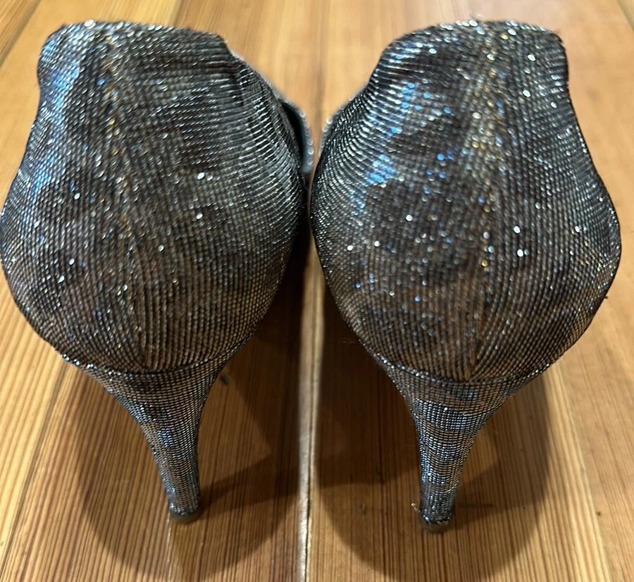 Zapatos de salón Rupert Sanderson 'Elba' tejidos leopardo iridiscente talla 37,5 Foto 3 de 4