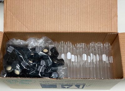 TUBES - Corning 9825-20 PYREX test tubes 20 x 125mm 25mL + SCREW CAPS - 72/PC
