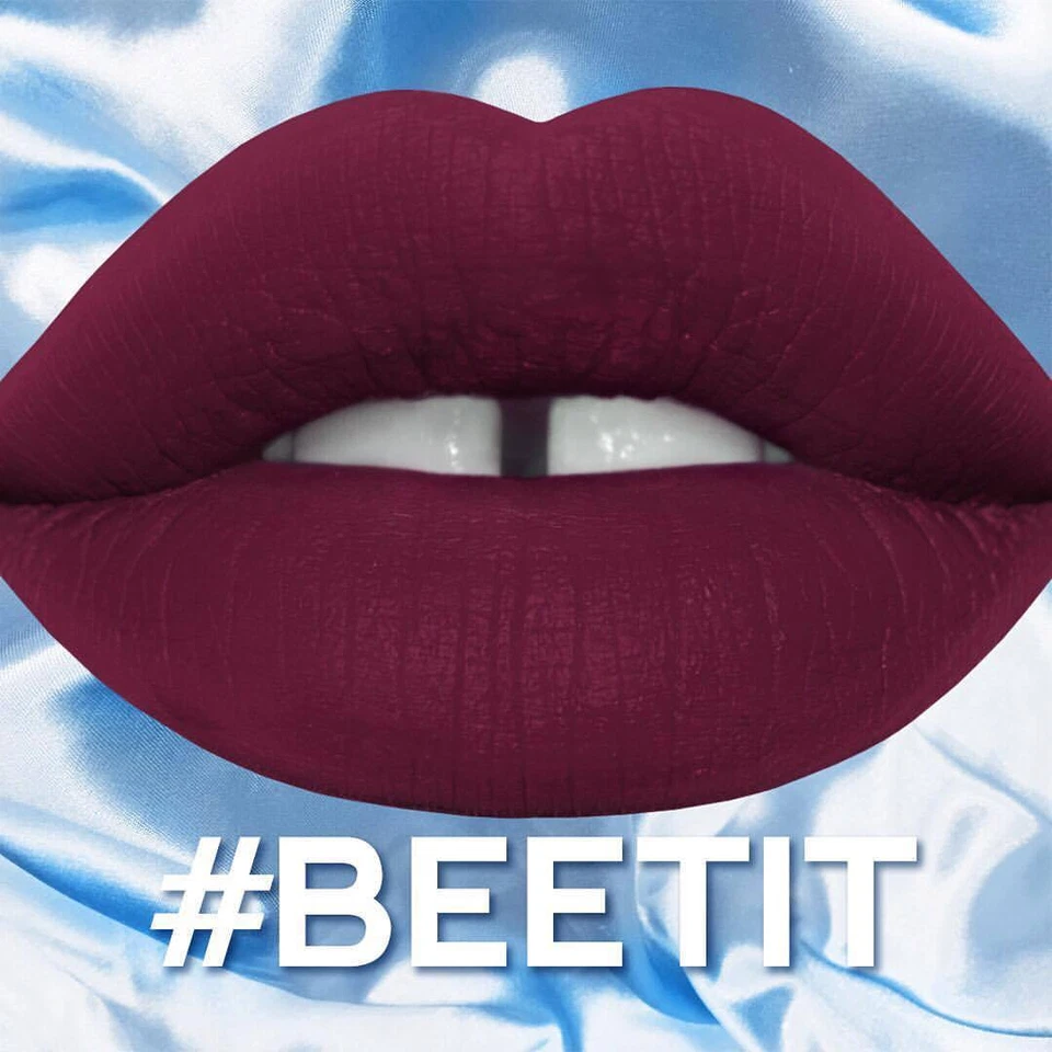 LIME CRIME VELVETINE VELVETINES BEET IT DEEP WINE MATTE LIPSTICK STAIN COSMETICS - Image 2 of 4