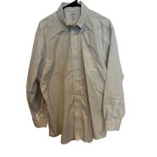 Brooks Brothers Men's Long Sleeve Dress Shirt Classic Fit Button Down Collar 17