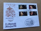Germany 1988 FDC +John Lennon Semi-Postal Stamp + Entertainment Cachet