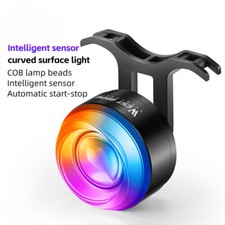 Bicycle Taillight Intelligent Sensor Curved Surface Flashing Light Rechargeable
