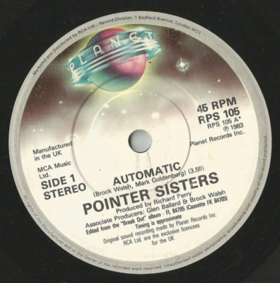 Pointer Sisters - Automatik RPS 105 VINYL NEUWERTIG