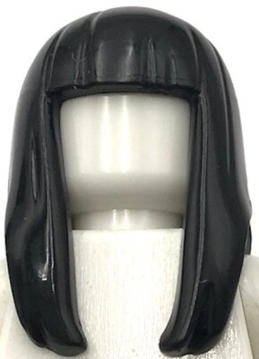 Lego New Black Minifigure Hair Female Long Straight w/ Bangs Part