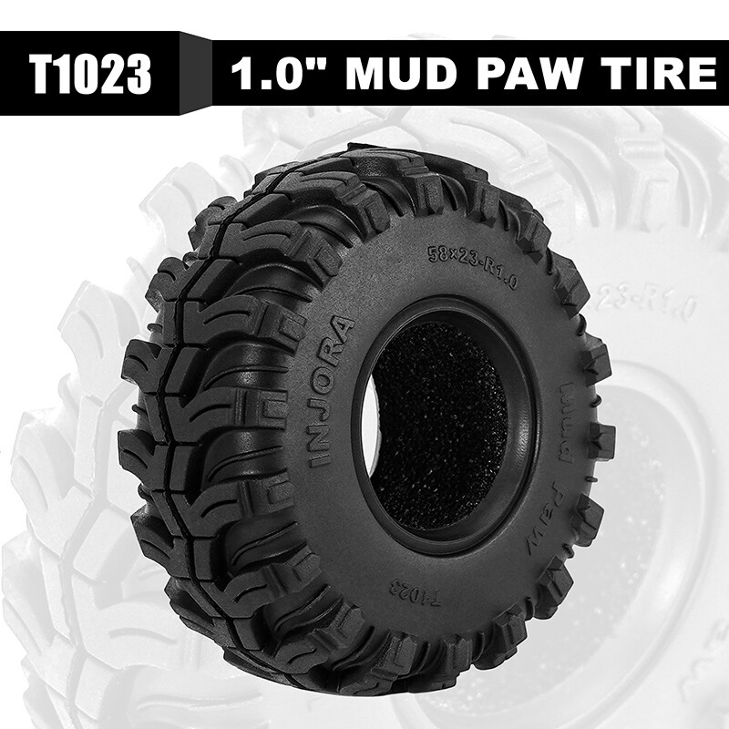 Axle Rccrawler Tires 1/24 Rc Crawler INJORA 1.0 Swamp Stomper Tires - S5 Compound RC Crawler ...