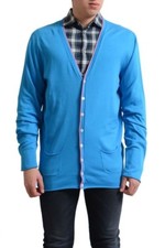 Dsquared2 Mens Blue Button Down Cardigan Swea...