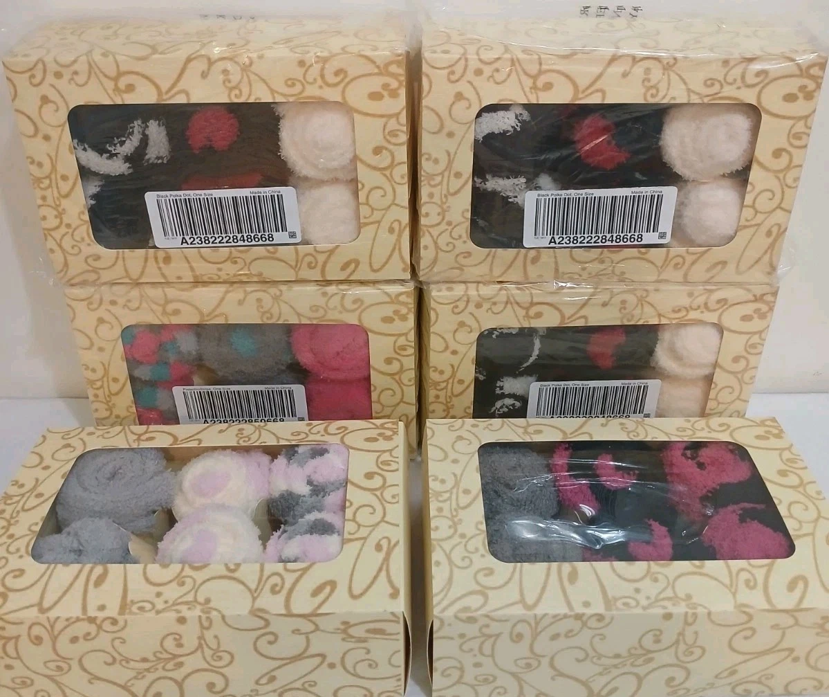 Lot Of (6) Passione Set of 3 Cupcake Socks with Box-New In Box QVC Item A-238222