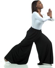 Danzcue Womens Celebration of Spirit Palazzo Pant Small, Black