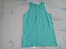 VTG 1989 Fruit of the loom single stitch green aqua S- size men tank top NWOT