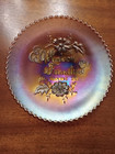 Northwood E.A. Hudson Furniture Amethyst Carnival Glass Plate Advertising "WOW"