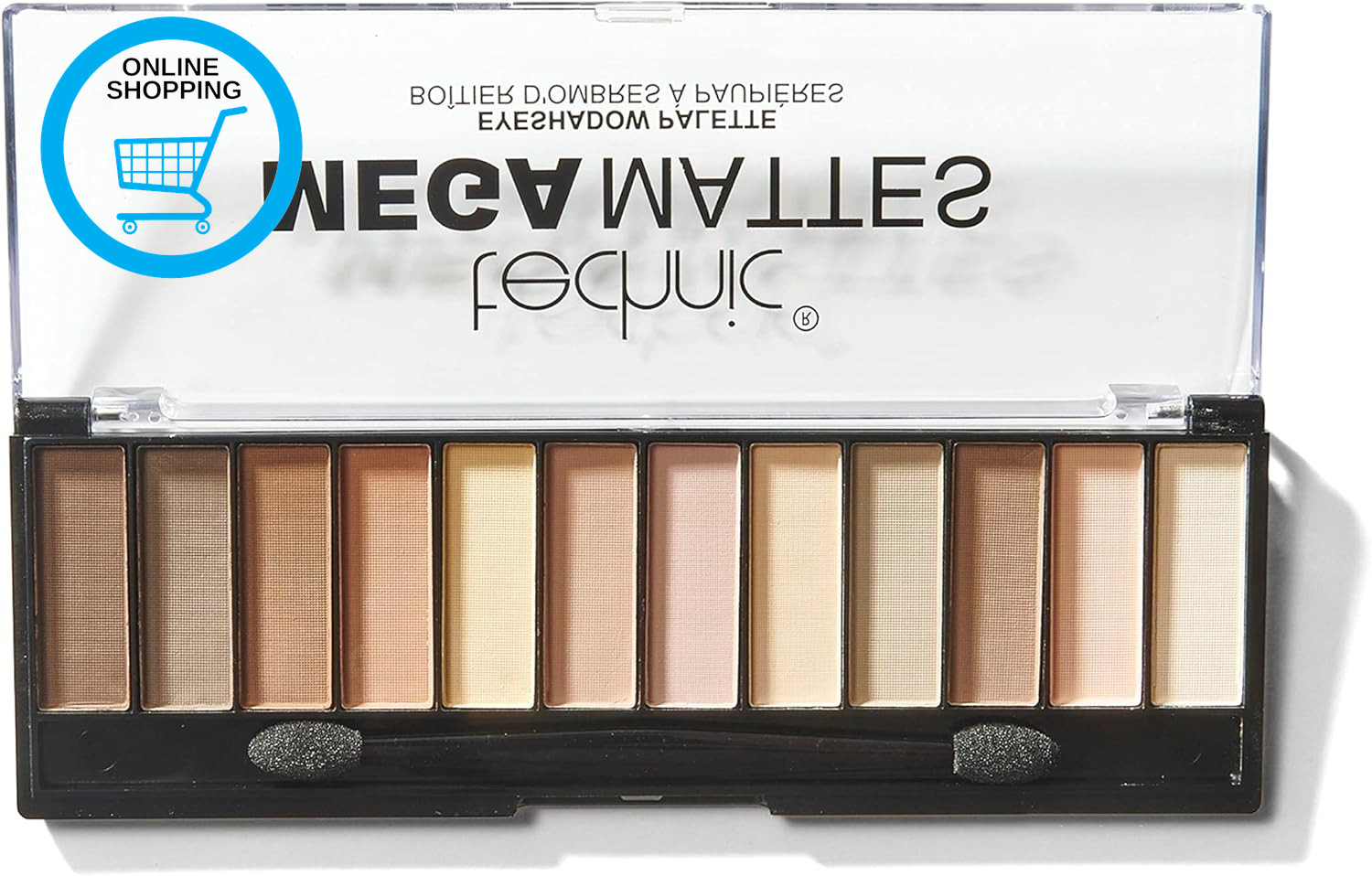 Mega Mattes Nude Eyeshadow Palette - 12 Pigmented, Professional, Long Lasting, E