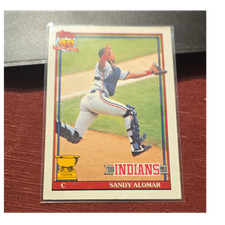 Topps 1991 Sandy Alomar Jr. Indians MLB Base Set #165 Baseball Trading Card